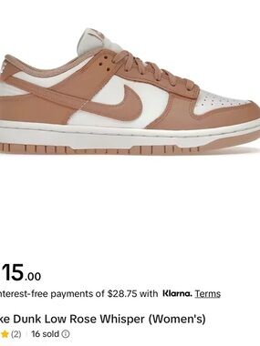 Nike Women’s Low-Top Sneakers in Rose/Tan and White